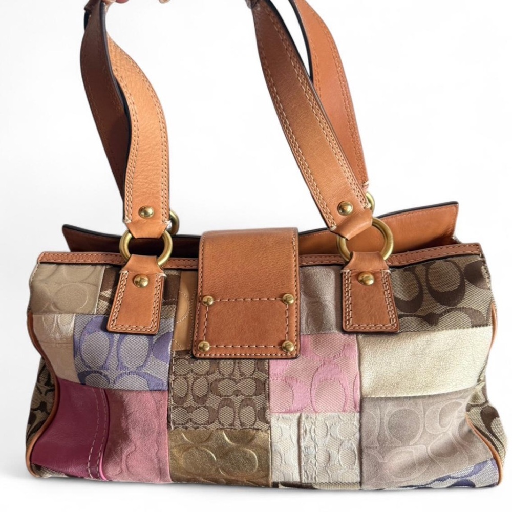 Coach Patchwork Leather legacy Tote Bag - Picture 3 of 6